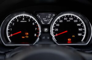 The sing and symbol on car dashboard